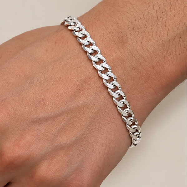 Classic Cuban Link Silver Bracelet