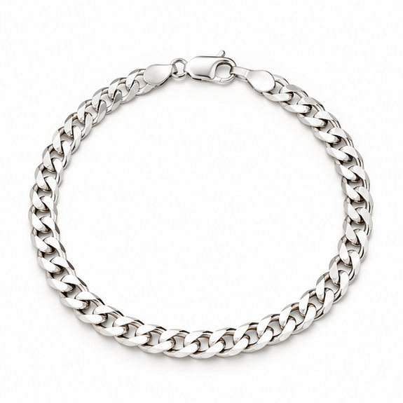 Classic Cuban Link Silver Bracelet