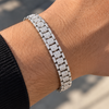 925 Sterling Silver Quad box Bracelet for Men | Rhodium Finish
