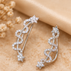 Floral Wave Ear Climbers