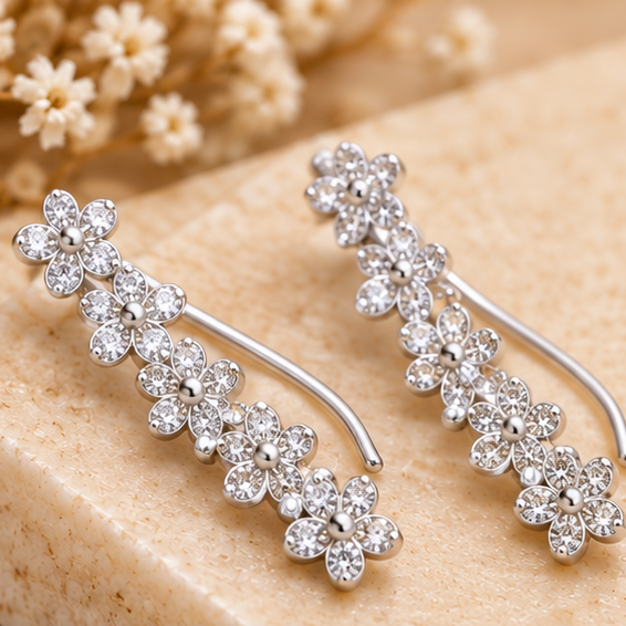 Floral Garden Ear Climbers